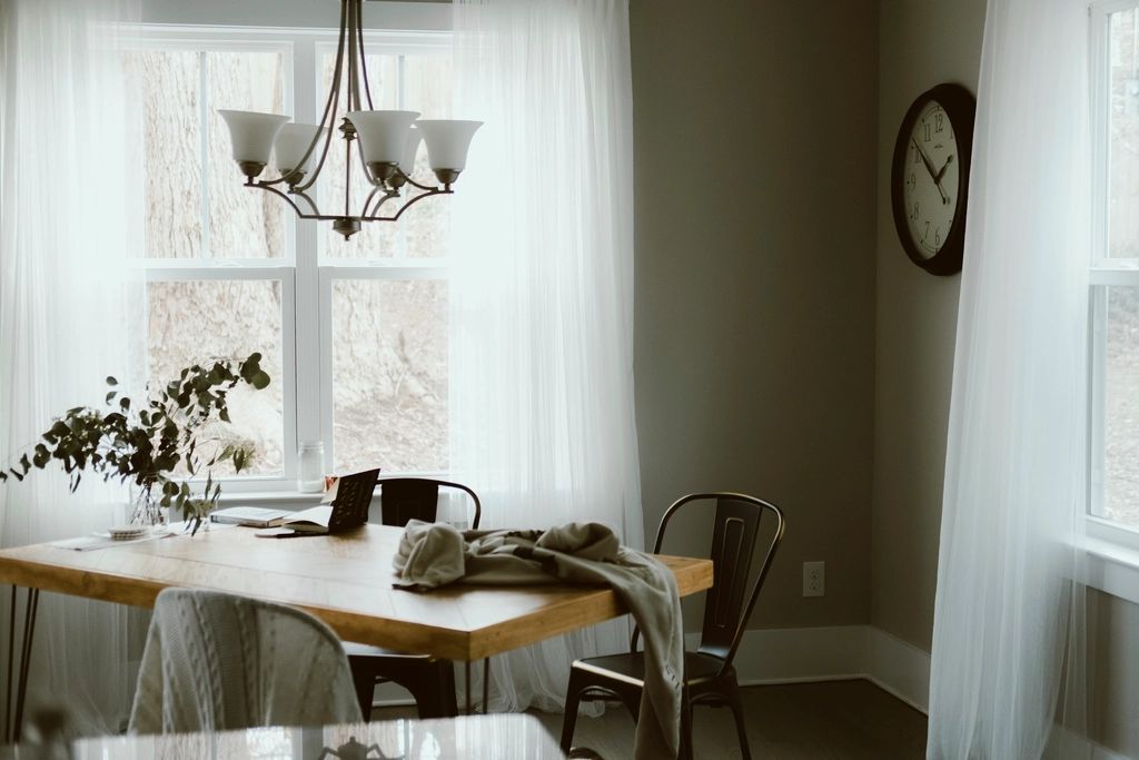 The dining room, laid for service