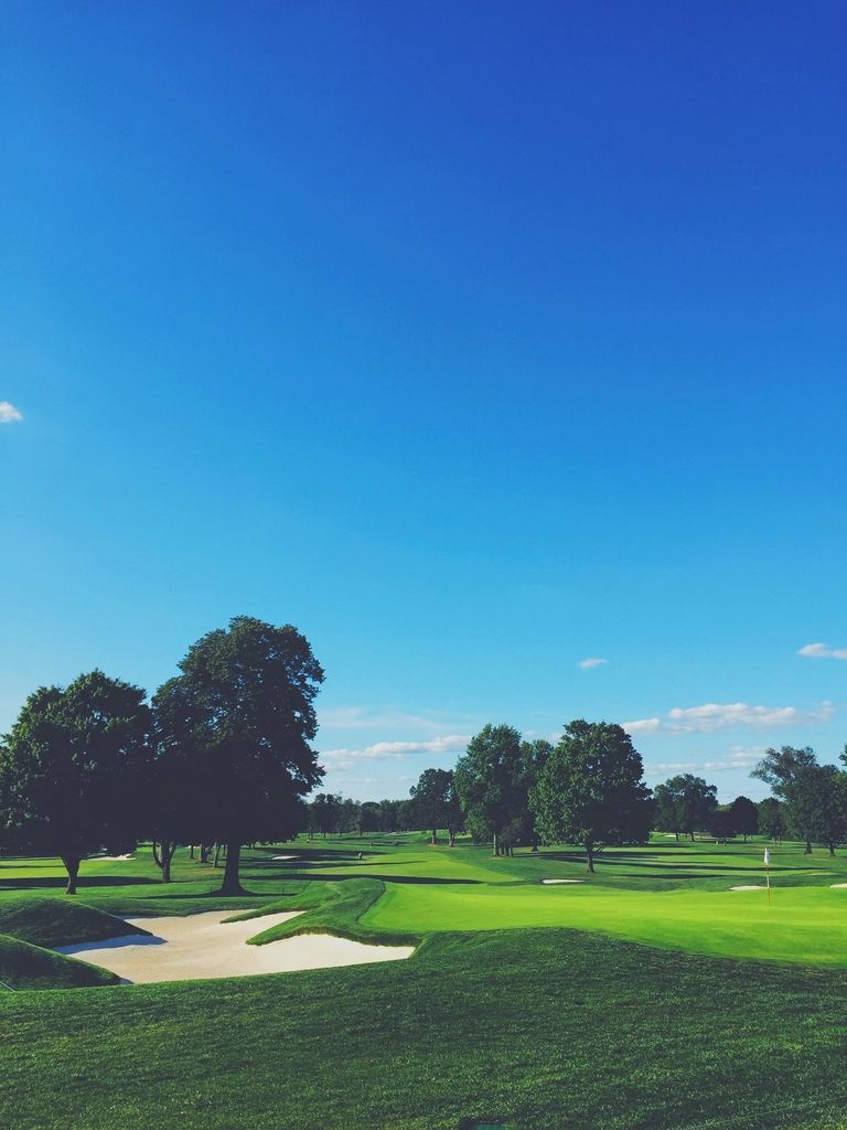 The golf course, looking down the fairway
